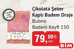 BUONO BADEM KEYFİ ÇİKOLATA ŞEKER KAPLI BADEM DRAJE 150 G - BAYRAM